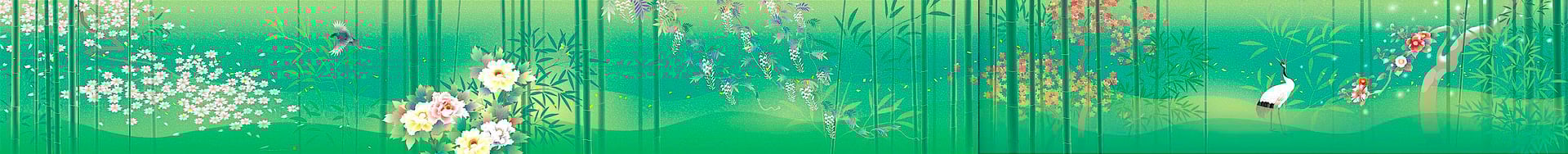 加賀友禅ベクターデザイン和柄壁紙クロス