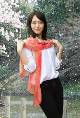 加賀友禅・ベクターデジタルデザイン和柄スカーフ