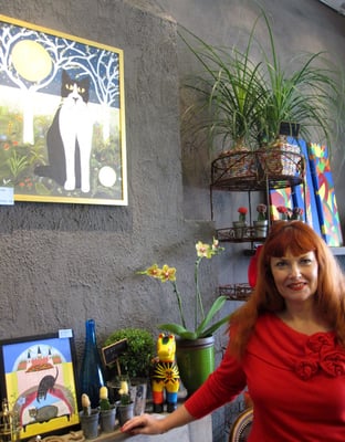 Ausstellungsraum im Blumenladen Blütenrausch, Januar 2012, Köln