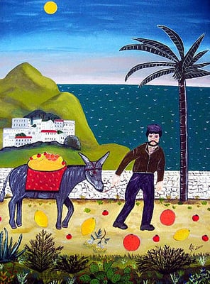 Früchte des Südens, 70 x 50 cm, Acryl auf Leinwand mit Rahmen