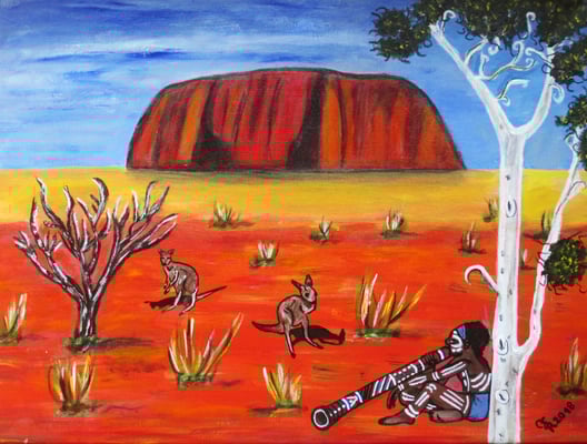 Ayers Rock, 40 x 30 cm, Acryl auf Leinwand