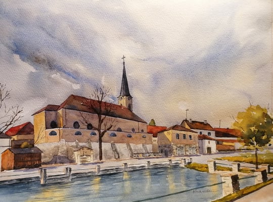 Eichenbrunn,  40 x 30 cm