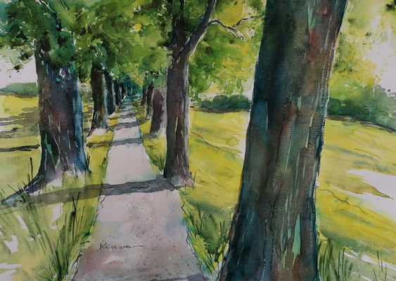 Allee, 40 x 30 cm