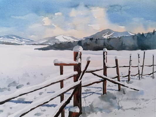 Winterliche Landschaft, 40 x 30 cm 