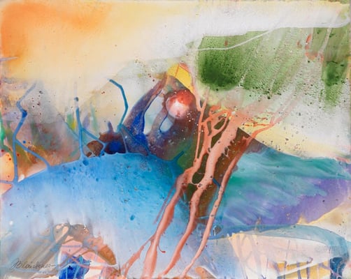 21 Rote Perle, Erdfarben auf Leinwand, 2010 100 x 80 cm