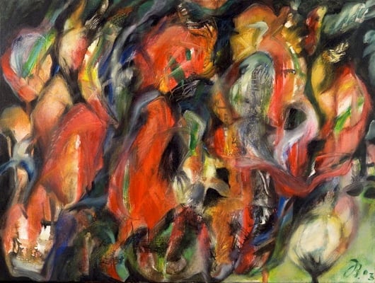 Kobolde | Öl, Pastellkreide auf Leinwand | 2003 | 80x60cm