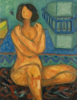 Mädchen im blauen Raum | Öl auf Leinwand | 2006 | 70x90cm