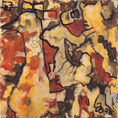 nicht allein | Acryl auf Leinwand | 2005 | 40x40cm