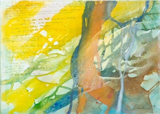 0J Tanz der Erde, Erdfarben auf Leinwand, 2009 70 x 50 cm