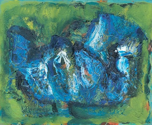 Blaue Blume | Öl auf Leinwand | 2006 | 24x18cm