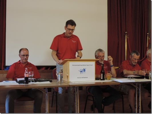 Der Präsident Benno Haas an der JV