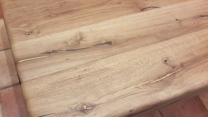 Platte aus einer Eiche mit Goldader