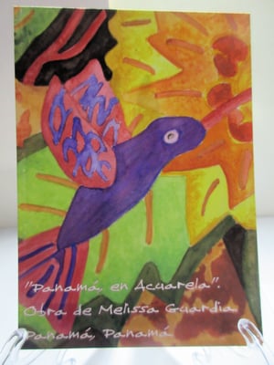 "Vuelo del Colibrí " reproducción en formato chico, tamaño 5 X 7 pulgadas.