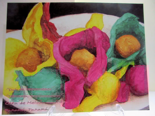 "Dulce Bodegón" reproducción en formato mediano, tamaño 8.5 X 11 pulgadas.