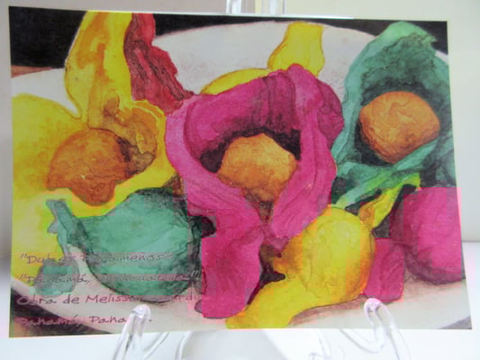 "Dulce Bodegón" reproducción en formato chico, tamaño 5 X 7 pulgadas.