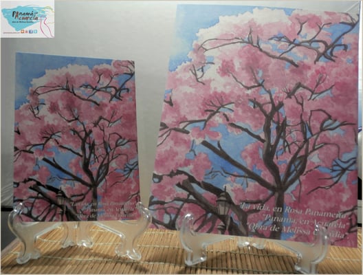 Modelo: "La Vida en Rosa Panameño", reproducción de diseño de árbol en Panamá, de floración rosada, en un tono que invita a una vida más relajada y especial, en 2 Tamaños disponibles: 8.5x11 y 5x7.        