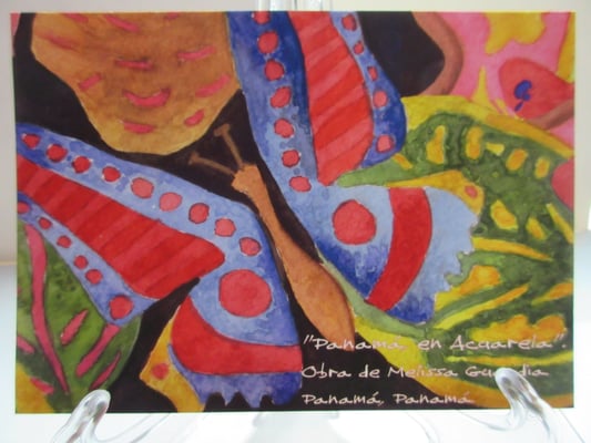 "Mariposa y Ave de Mola" reproducción en formato chico, tamaño 5 X 7 pulgadas.
