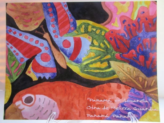 "Mariposa y Ave de Mola" reproducción en formato mediano, tamaño 8.5 X 11 pulgadas.