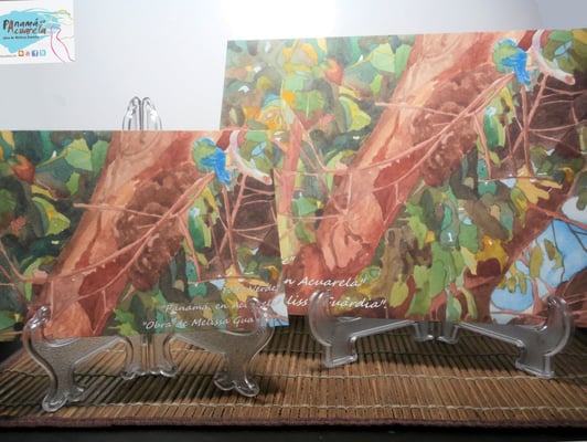 Modelo: "Todo Verde", reproducción de diseño de hojas, ramas y troncos; entre los cuales se destaca un pajarito en un ambiente “todo verde”, en 2 Tamaños disponibles: 8.5x11 y 5x7.