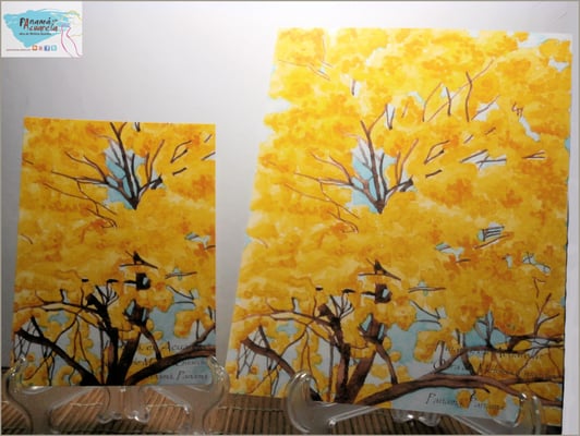 A detalle modelos reproducciones "Descubriendo el Guayacán", en sus dos 2 Tamaños disponibles:  8.5x11 (formato mediano) y 5x7 (formato chico).