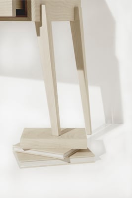 DETAILS - 3 LIVRES SCULPTES - TRANCHE LAQUE BLANC