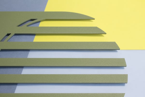 Centre de table Lines / couleur kaki  n° 16