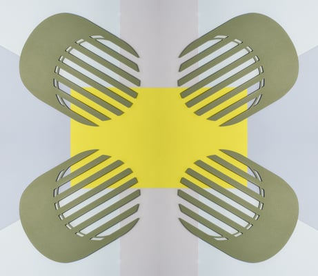 Centre de table Lines / couleur kaki  n° 16