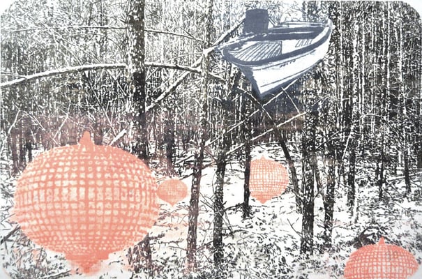 Asta Rode "Heimleuchtung" Öl auf Leinwand, 65 x  95 cm, 2013