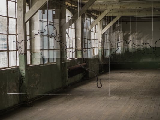 Beate Gärtner|2018|219 km|Plexiglas,Filzwolle|7-teilig|Größe variabel|Foto@Renate Debus-Gohl