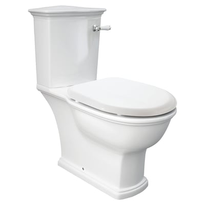 Washington lever Closed Coupled White Ivory Toilet Suite  - P/S Trap 240mm set out, WELS 4 star rating, 4.5/3L