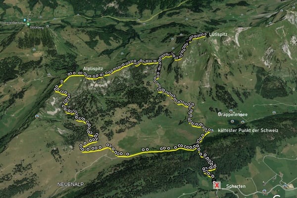 Länge der Wanderung: ca. 12km, Aufstieg: ca. 1'150m