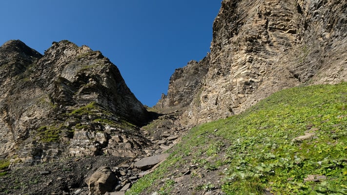 Der anspruchsvolle Aufstieg nach Wit Ris. 