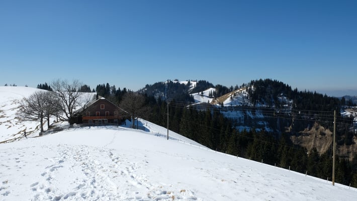 Alp Ober Änzi. In der Mitte der Napf und rechts der Hängst