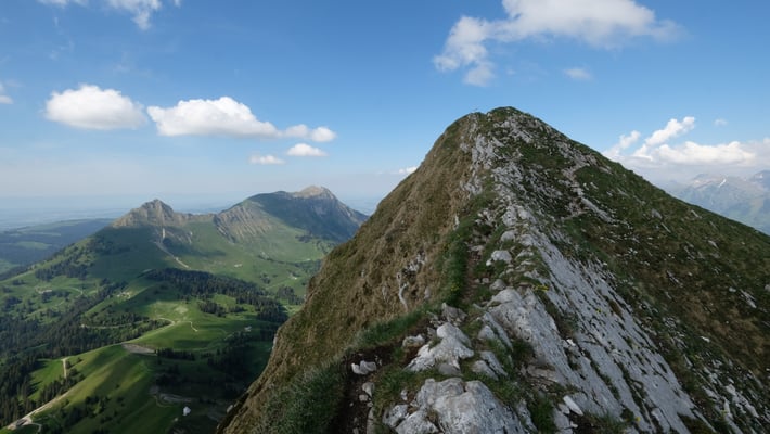 Kurz vor dem Gipfel noch eine Mutprobe
