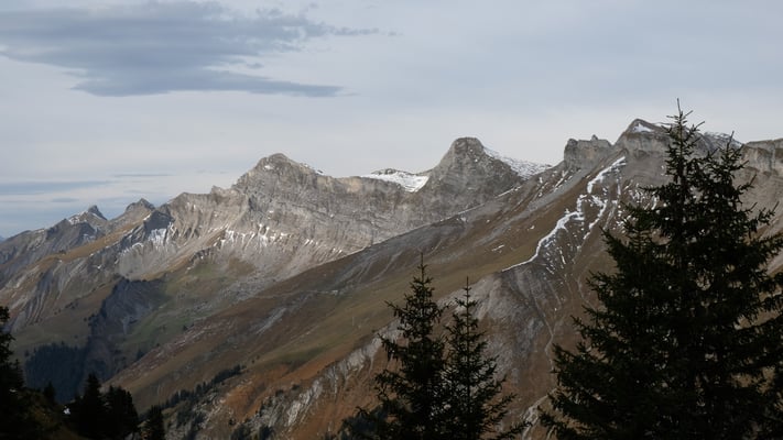 Pointe de Paray, Vanil de l'Ecri + Vanil noir (hinter der Tanne)