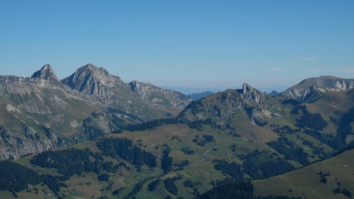 Dent de Folliéran, Dent de Brenleire und Dent de Combette
