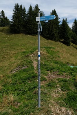 Auch der Abstieg nach Unter Spiis ist ein Alpinwanderweg