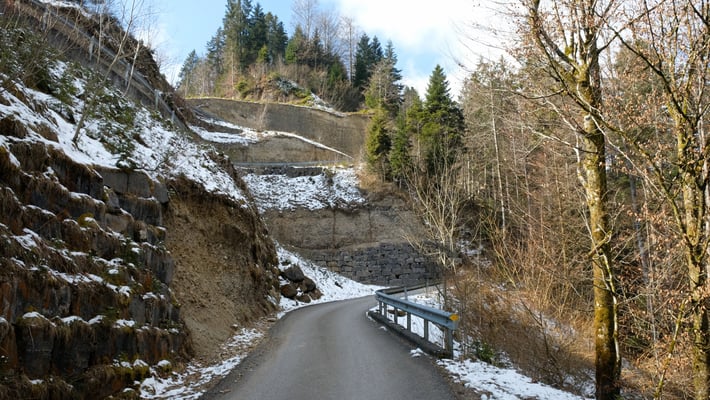 Nach dem Abstieg ins Tal der Kleinen Fontanne geht's nun wieder den Berg hoch nach Grosseberg.