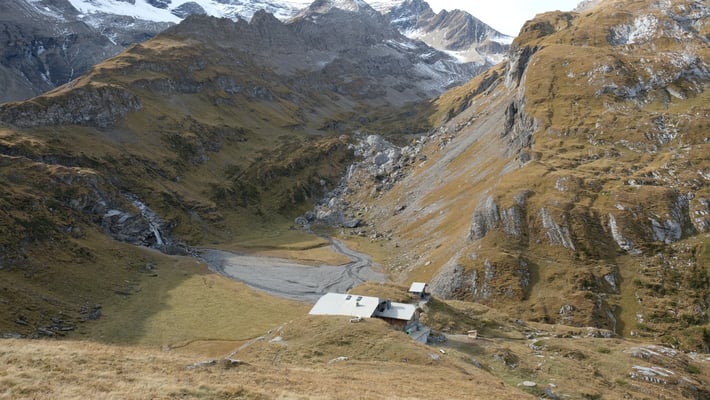 Ein erster Blick auf die Geltenhütte