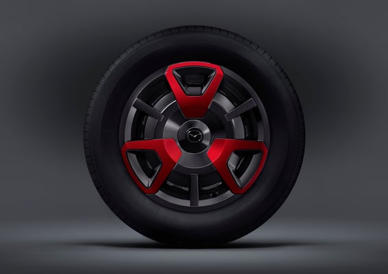 MAZDA2 BD ホイールキャップ　ソウルレッド