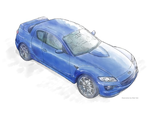 LOVE！MAZDA 8周年記念イラストのRX-8のみバージョン。