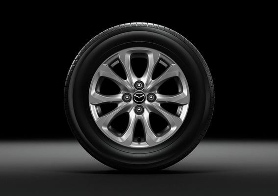 新型「デミオ」15インチアルミホイール（日本仕様車）