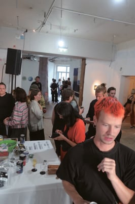 ストックホルムのオープニングパーティにて