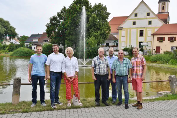 Inbetriebnahme Fontäne Spitalweiher Foto: Josef Schöll 