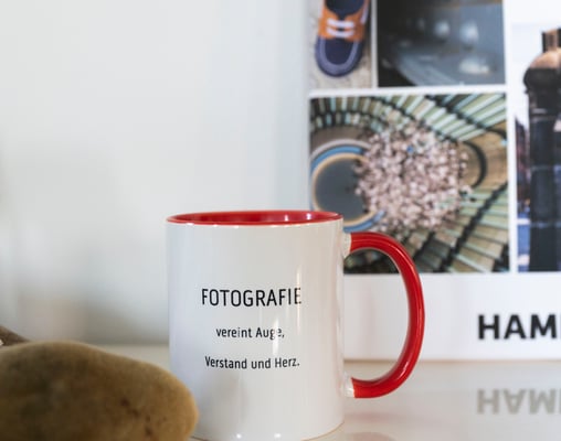 Foto Glück Tasse in rot