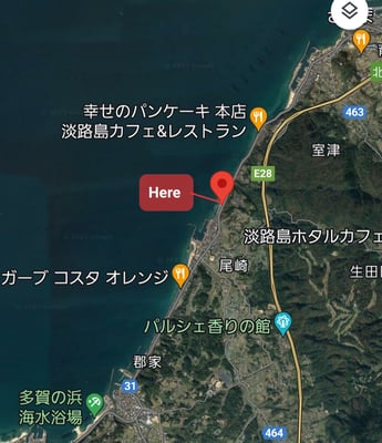 淡路島北淡の海沿い