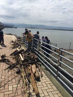 流木等の回収や漂流物の通報や注意喚起