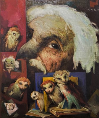 Einstein und Freunde // Einstein and friends // 爱因斯坦和朋友们, 2023, 120 x 100 cm