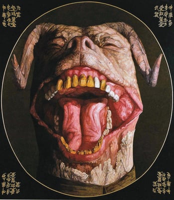 Revolutionäre Familie - Porträts II: Bruder // Revolutionary family - Potraits II: Brother // 革命家庭组画--哥哥, 1996, 180 x 160 cm