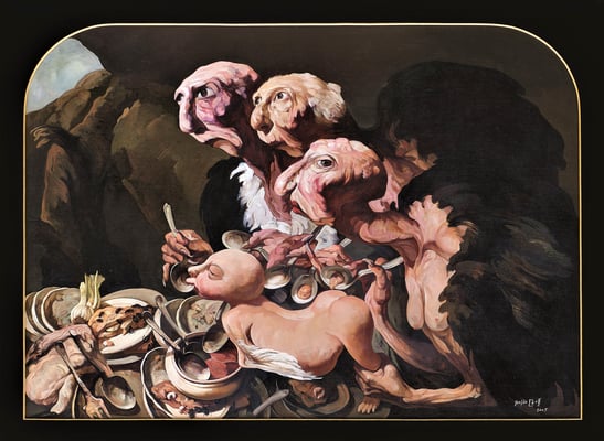 Geiermensch II // Vulture man II // 秃鹫人 (之二), 2005, 150 x 200 cm